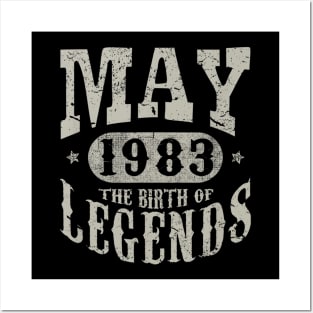 36 Years 36th Birthday May 1983 Birth of Legend Posters and Art